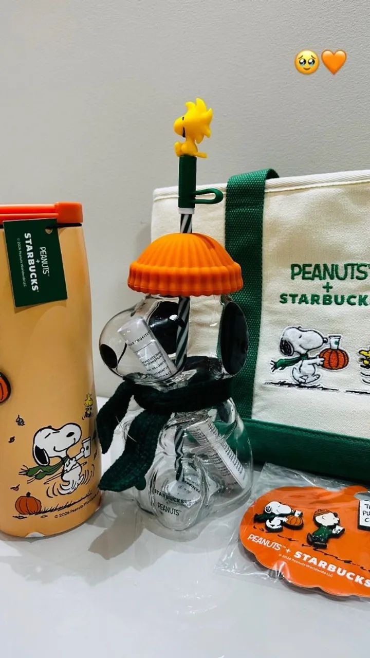 Copo De vidro Snoopy Starbucks