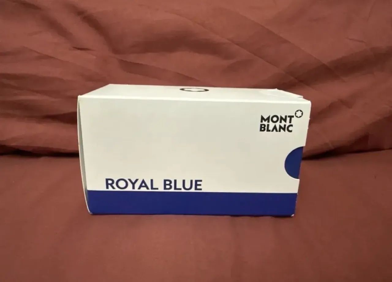 Caneta Tipo Pena Mont Blanc + Tinteiro Azul Mont Blanc - Foto 5