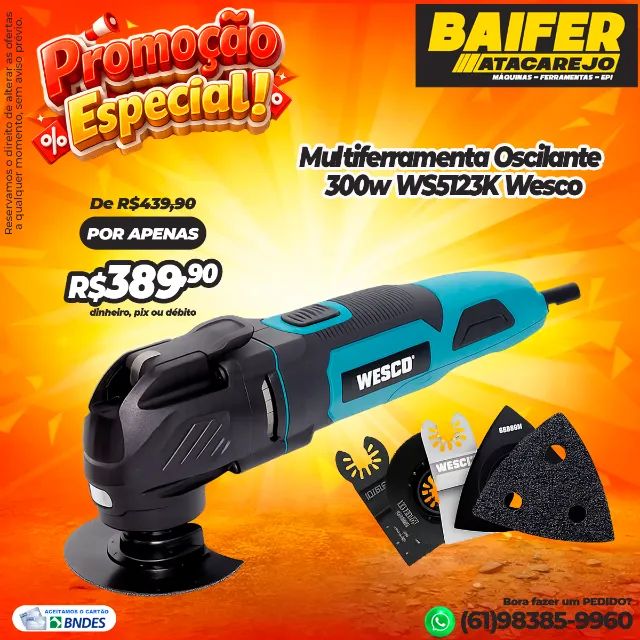 Multiferramenta Oscilante 300w WS5123K Wesco