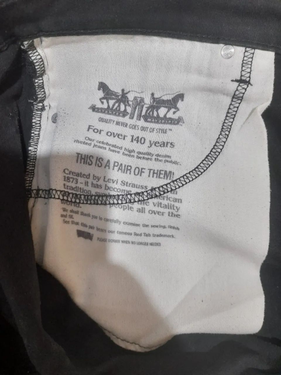 CALÇA LEVIS ORIGINAL PRETA 44 - Foto 3