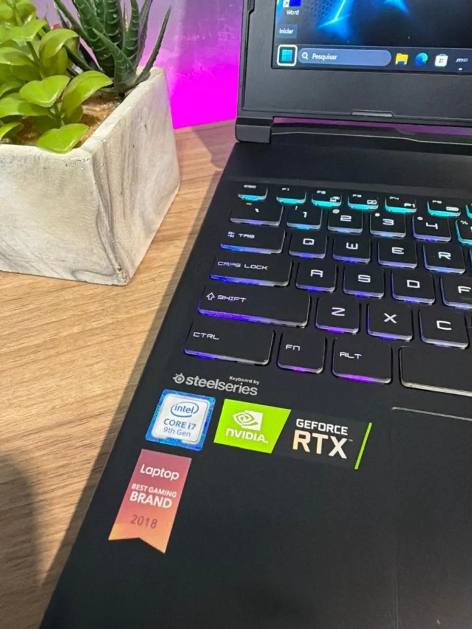 Notebook Gamer MSI i7 RTX 2060 RGB c/Caixa - Foto 2