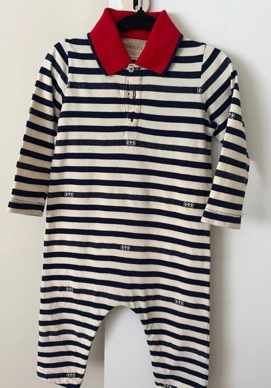 macacão gucci kids listrado
