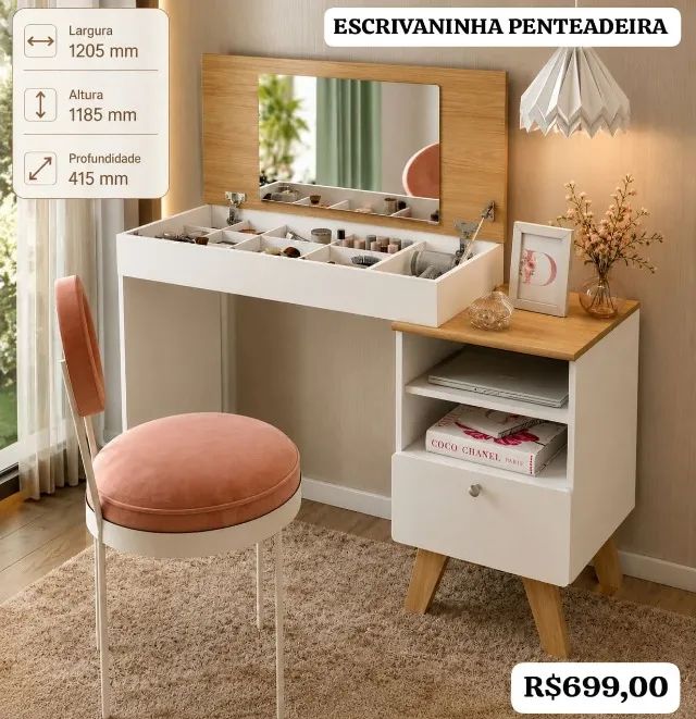 Escrivaninha com penteadeira