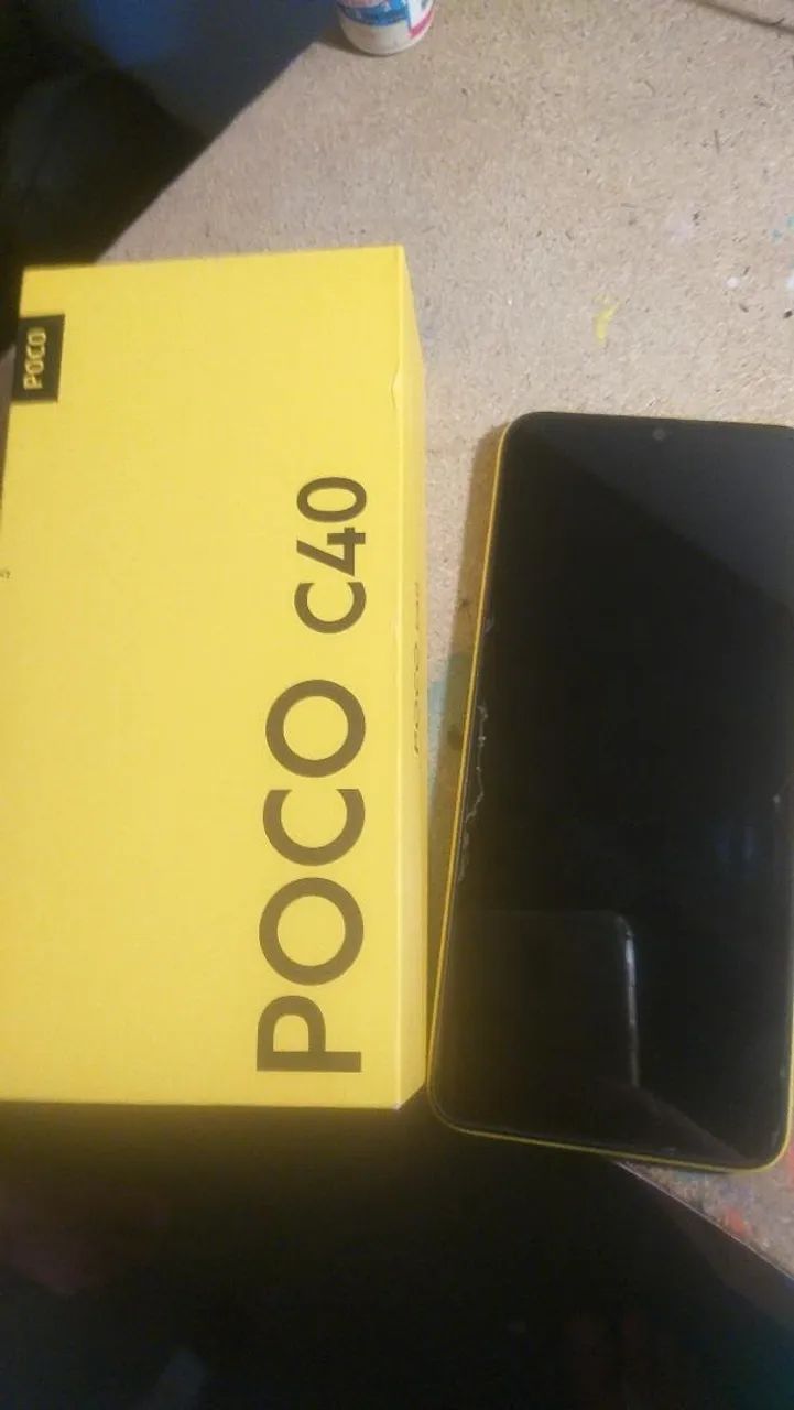 Lindo Celular Amarelo Poco C40 Na Caixa com Capa e Pelicula - PREÇO: Apenas 400 Reais 