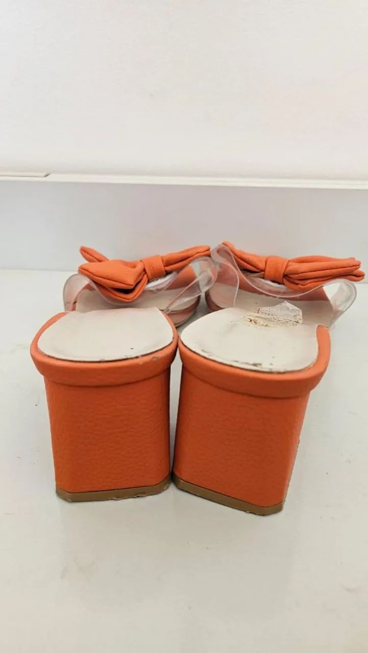 Tamanco laço laranja shein - Foto 4