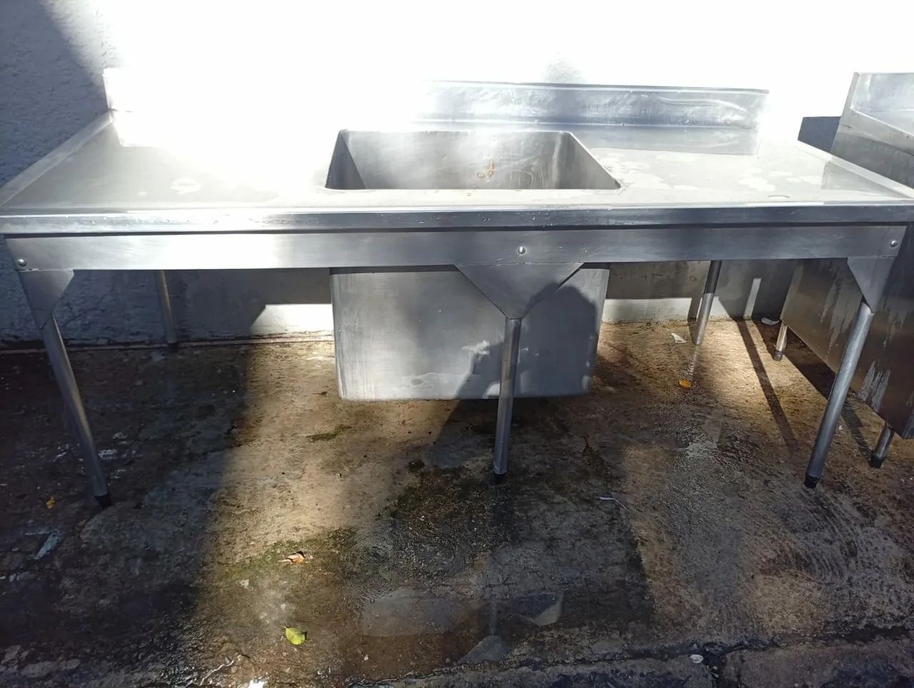 Bancada em Inox Bojo Vira Panela 