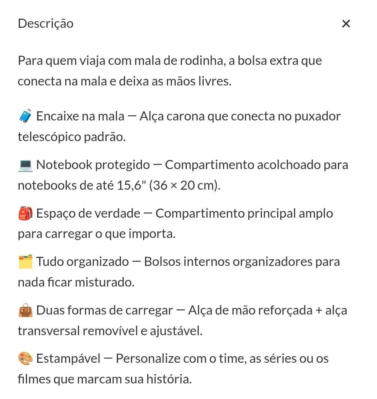 Bolsa Gocase Joy Pro (clear) preta - ORIGINAL e NOVA!  - Foto 5
