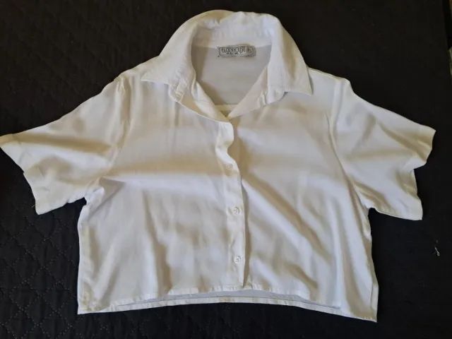 Camisa cropped social branca