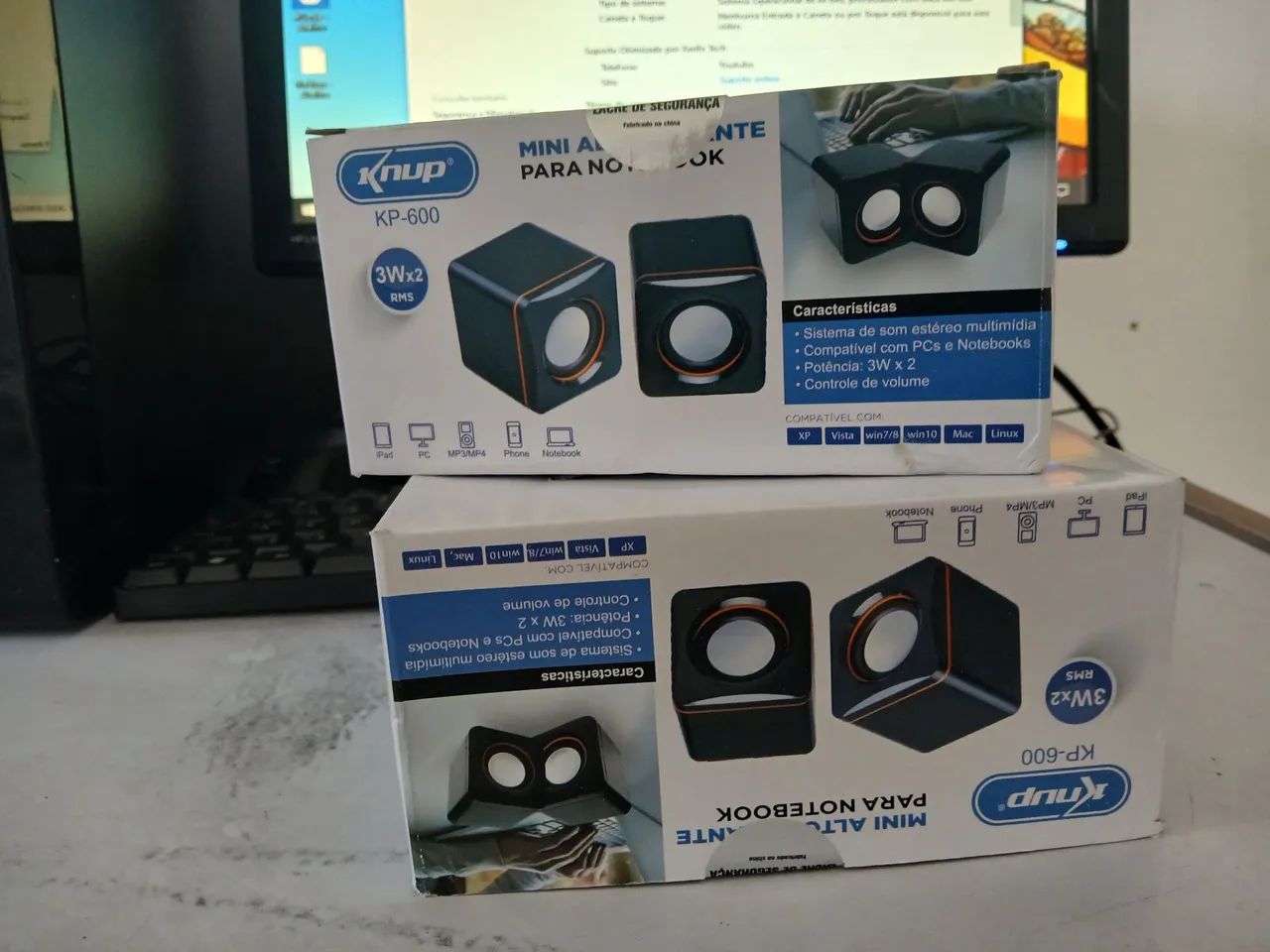 Caixinha de Som Mini Auto Falante pra Note booke e Computador * ENTREGA 