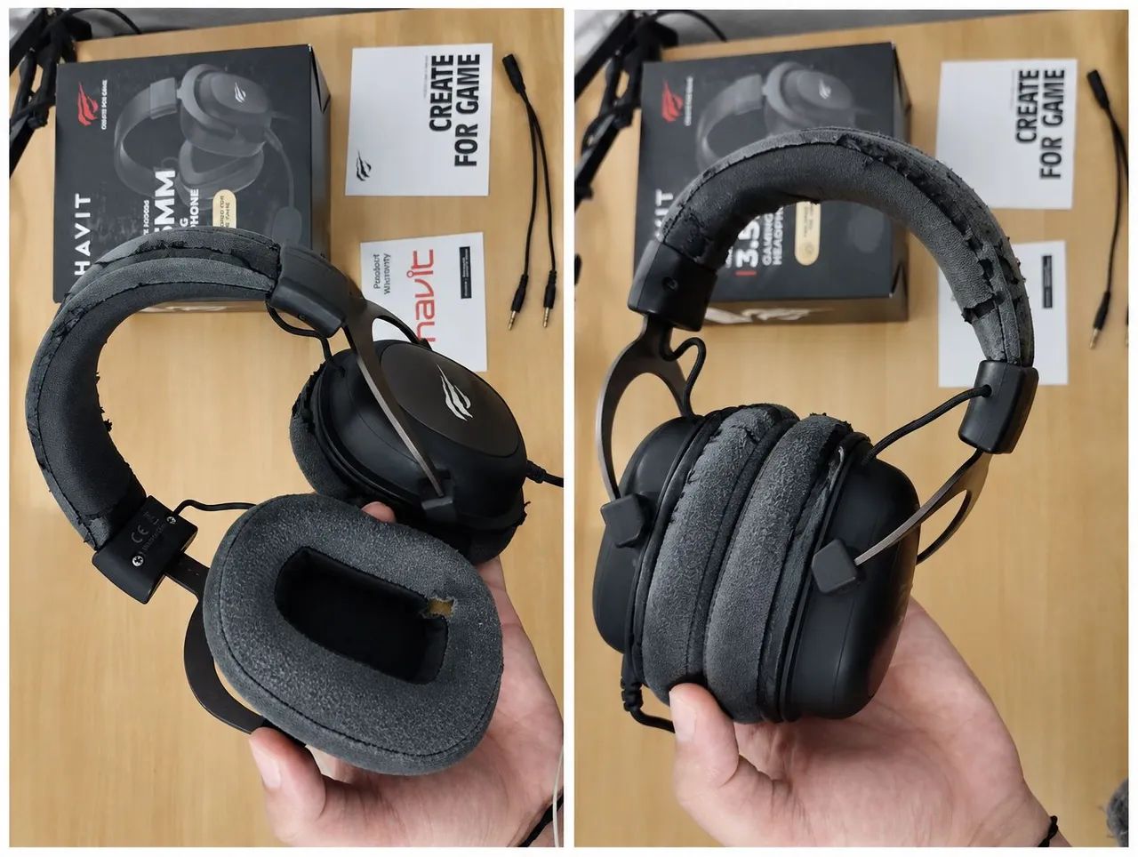 Headset Gamer Havit H2002D Usado Sem Microfone - Foto 3