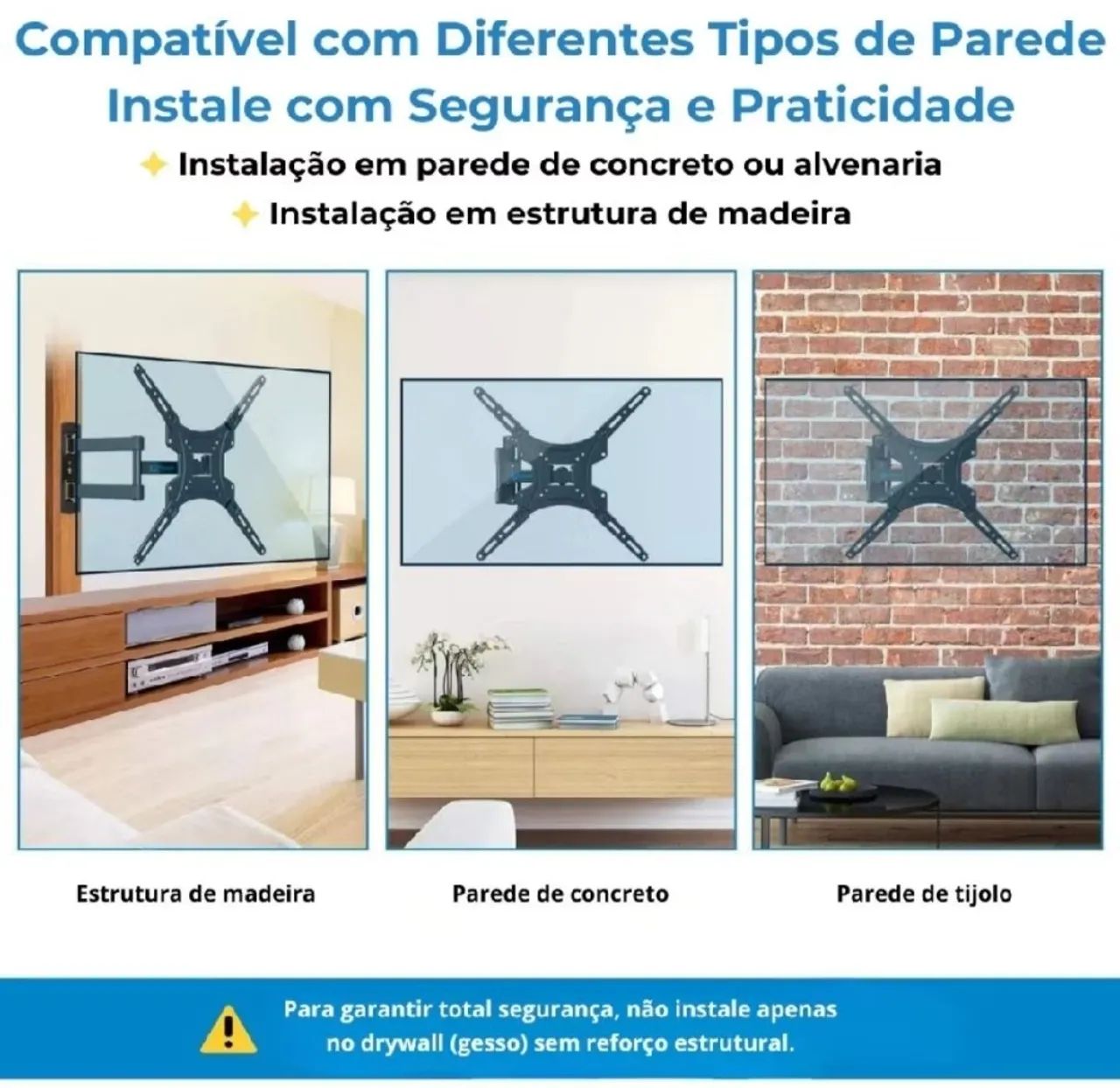 Suporte articulado para TV e monitor de 14 a 55 polegadas - Foto 4