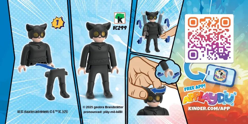 Mulher Gato DC Playmobil Kinder Ovo - Foto 5
