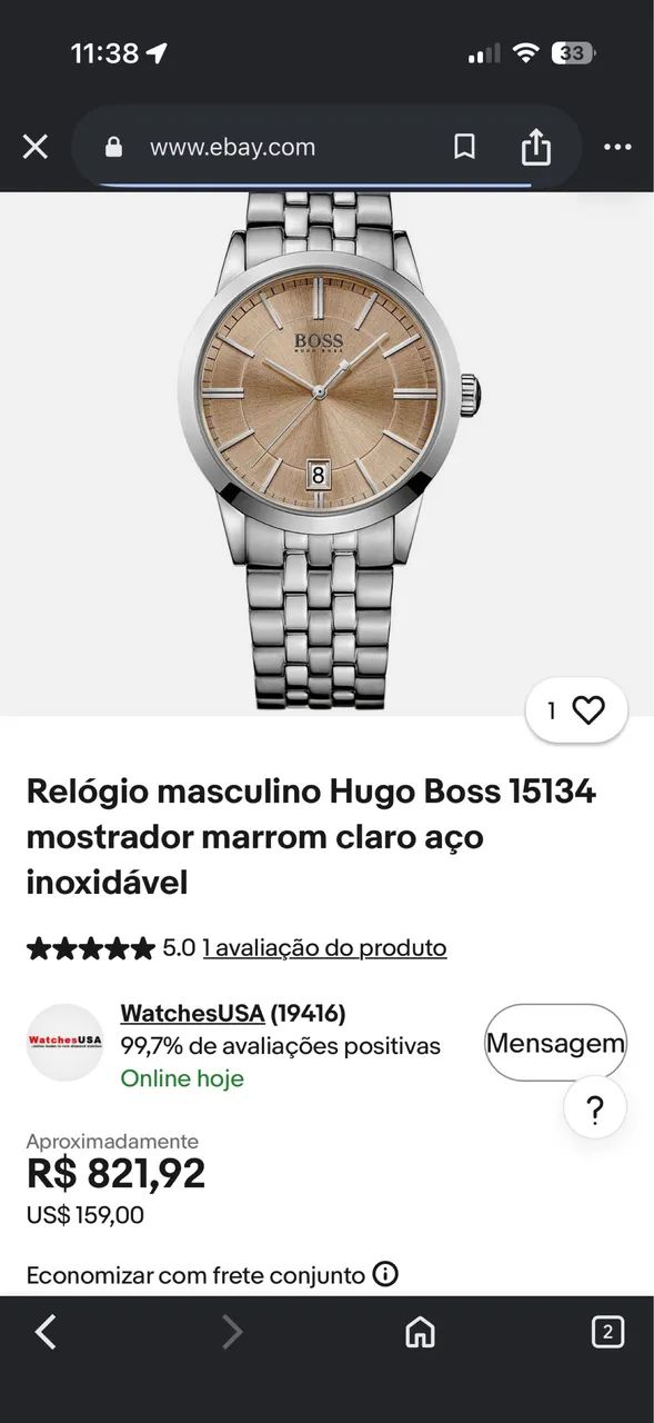 Relógio Hugo BOSS Sucess (modelo 1513134) - Foto 4