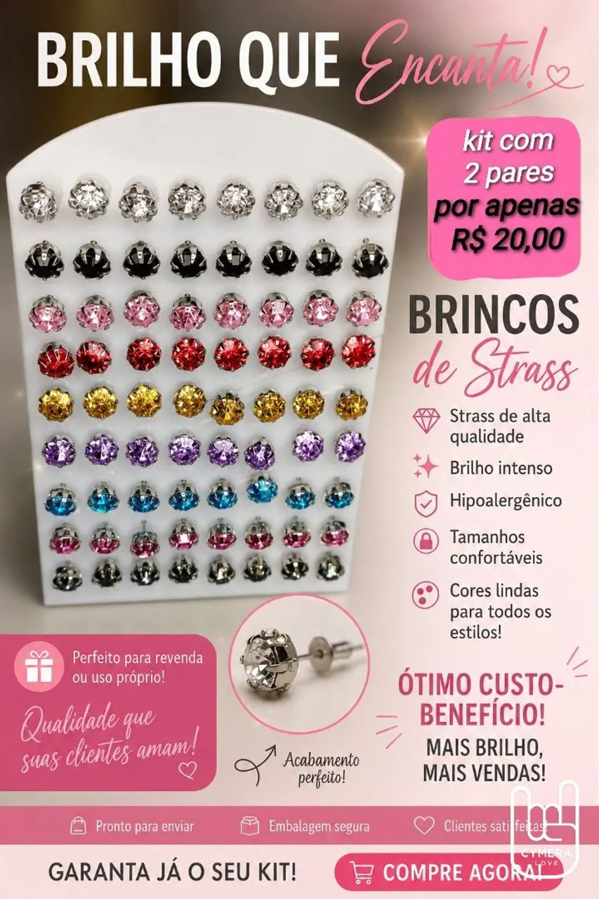 Brincos pingo de luz