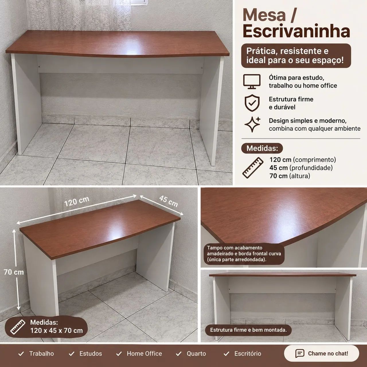 ? Mesa / Escrivaninha - 120 × 45 × 70 cm
