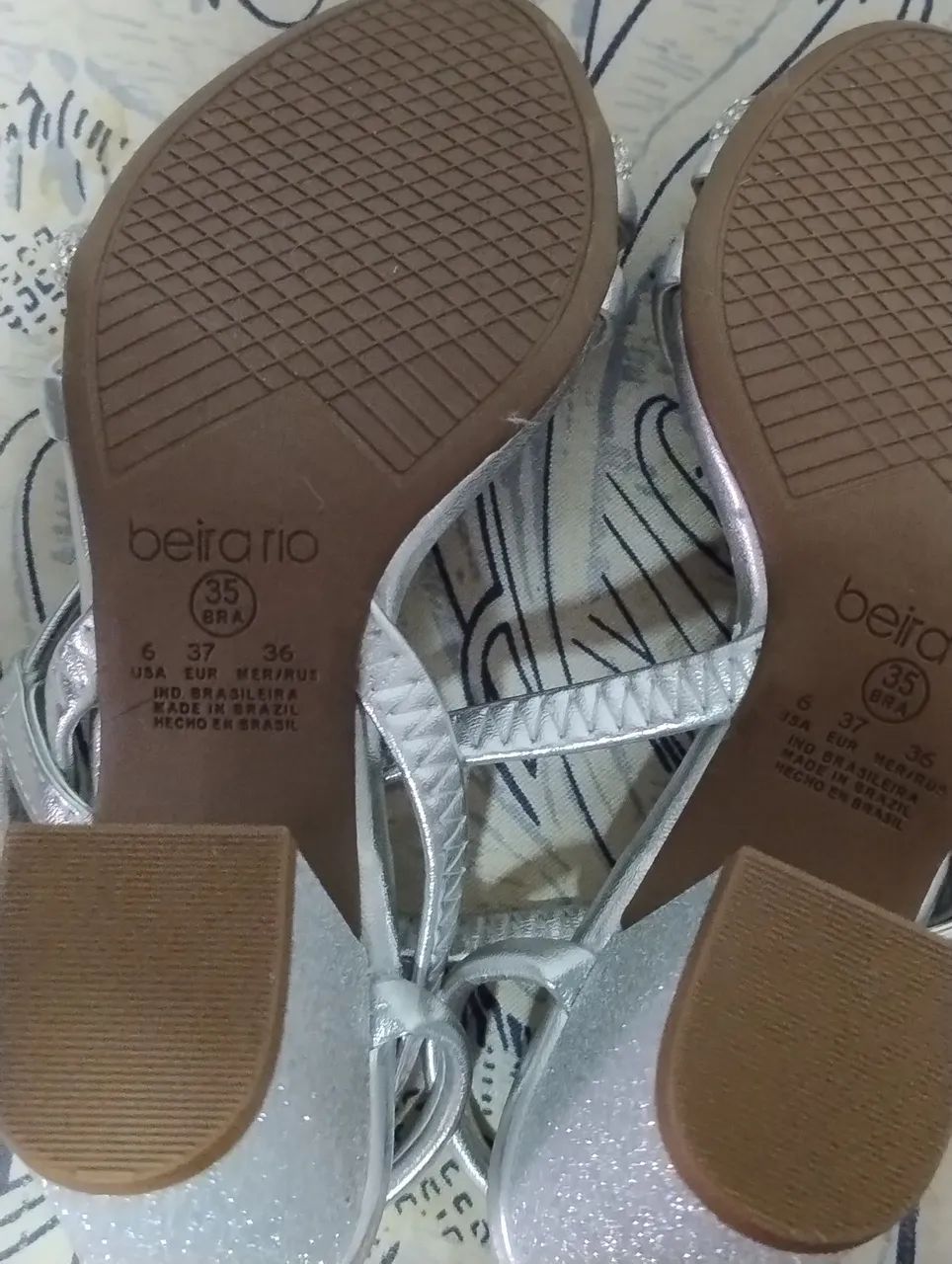 Sandália beira rio Tam 35 prata  - Foto 3