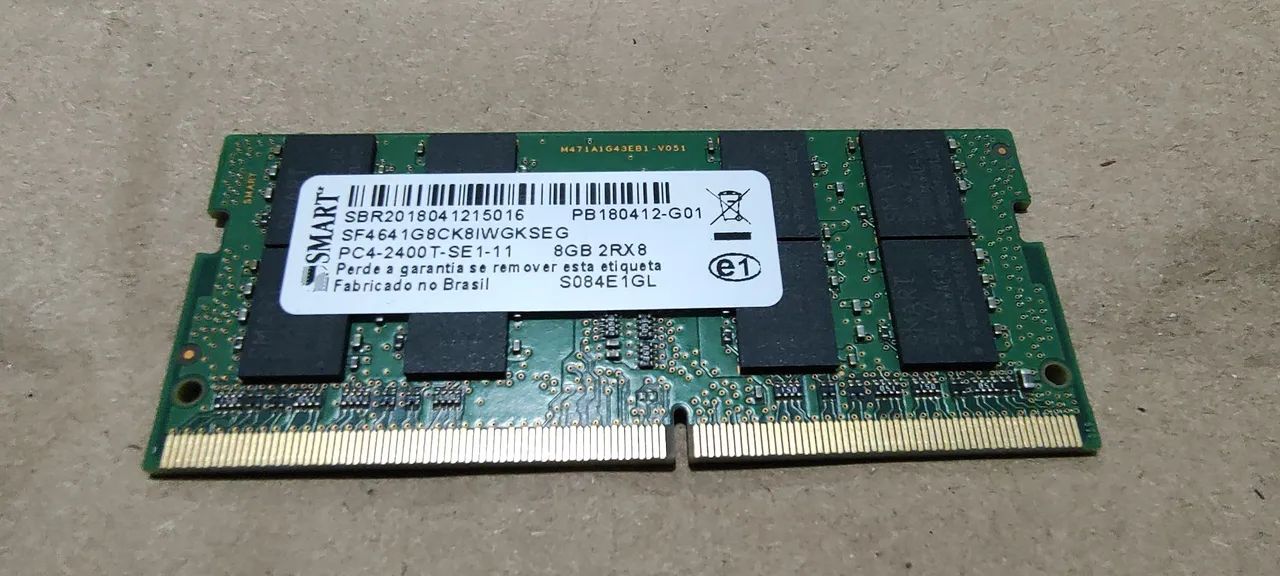 Memória ram ddr4 8gb notebook 