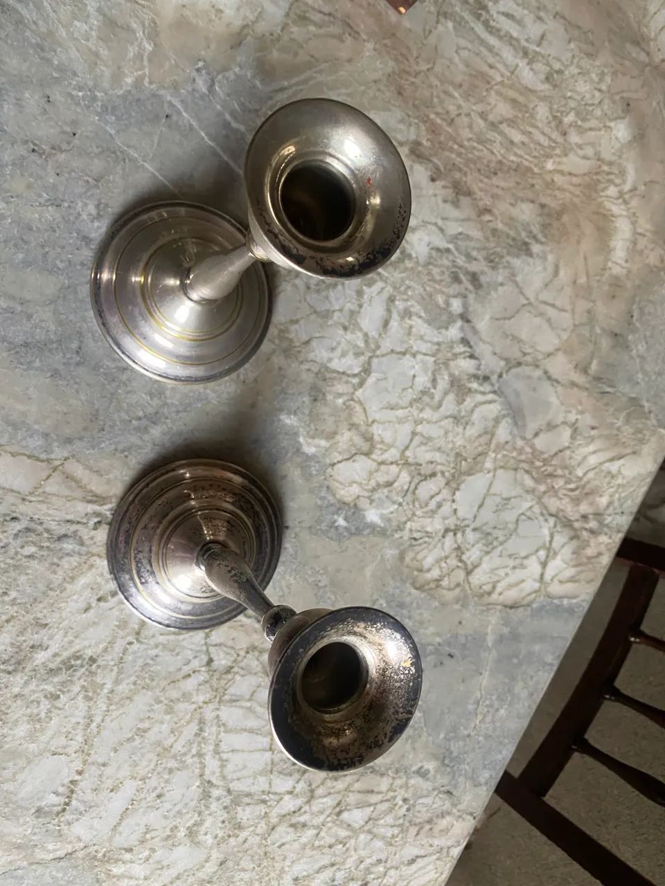 Par de Castiçal em prata  - Foto 5