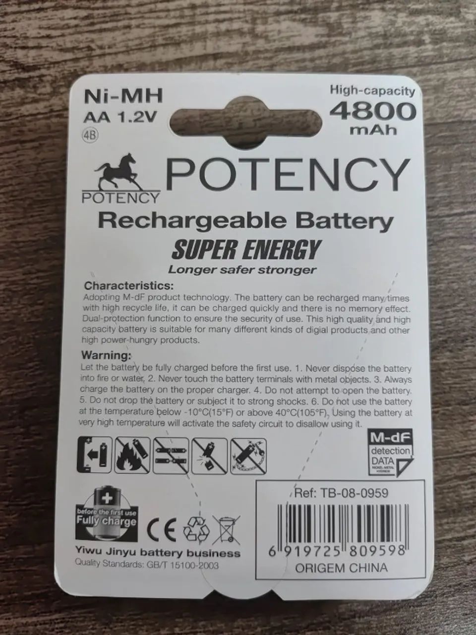 ? Pilha Recarregável AA Potency 4800mAh 1.2V - Alta Performance e Durabilidade - Foto 2