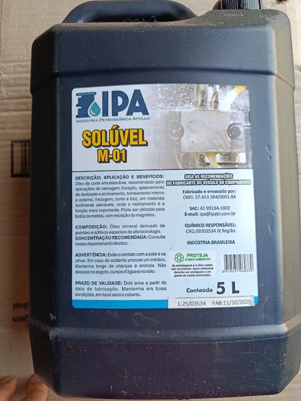 Óleo solúvel em água - 5 litros