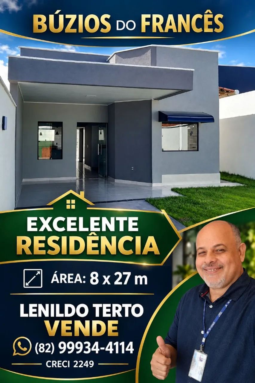 Lenildo Vende duas excelentes casas novas Búzios do Francês 