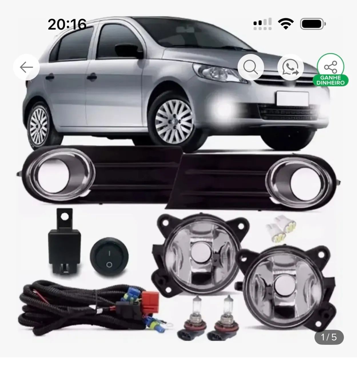 Kit farol de milha 