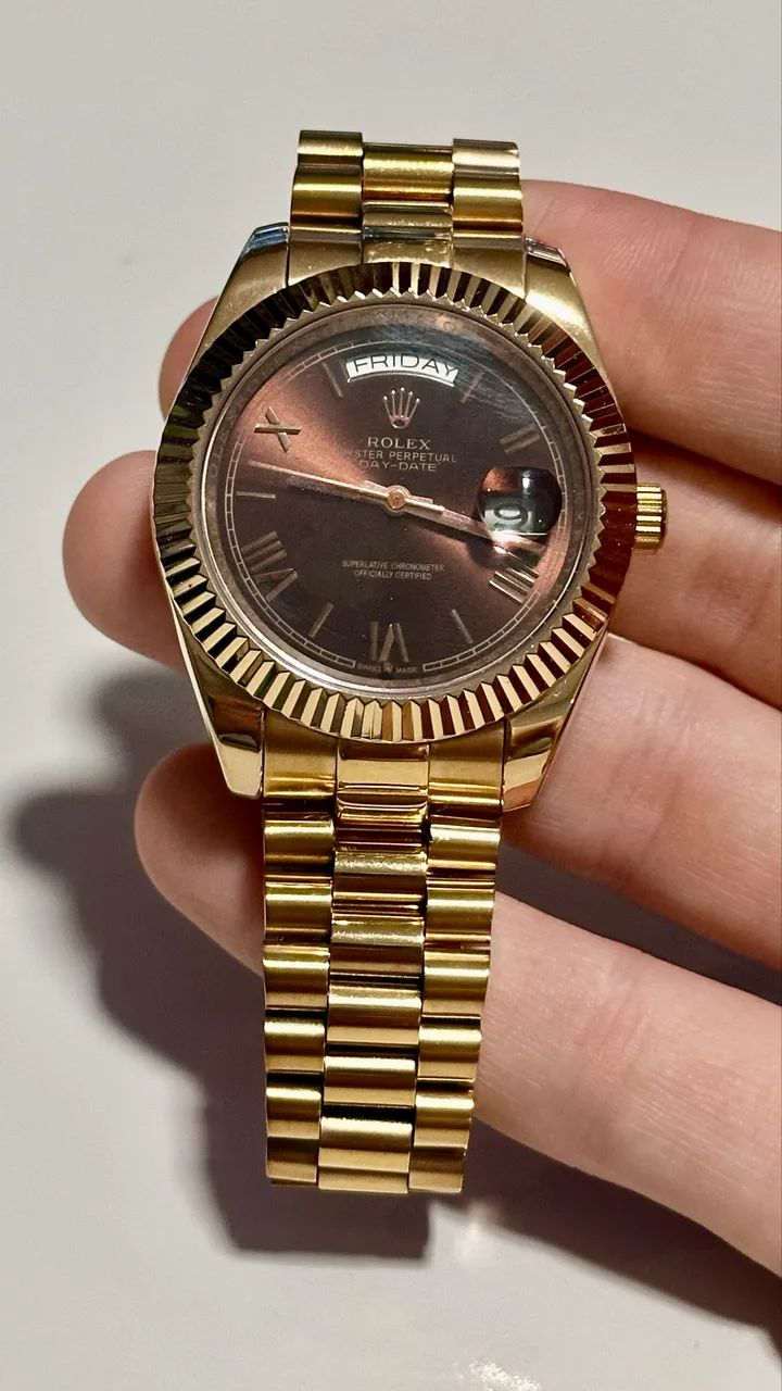 Rolex automático Rosê day date Clne - Foto 3