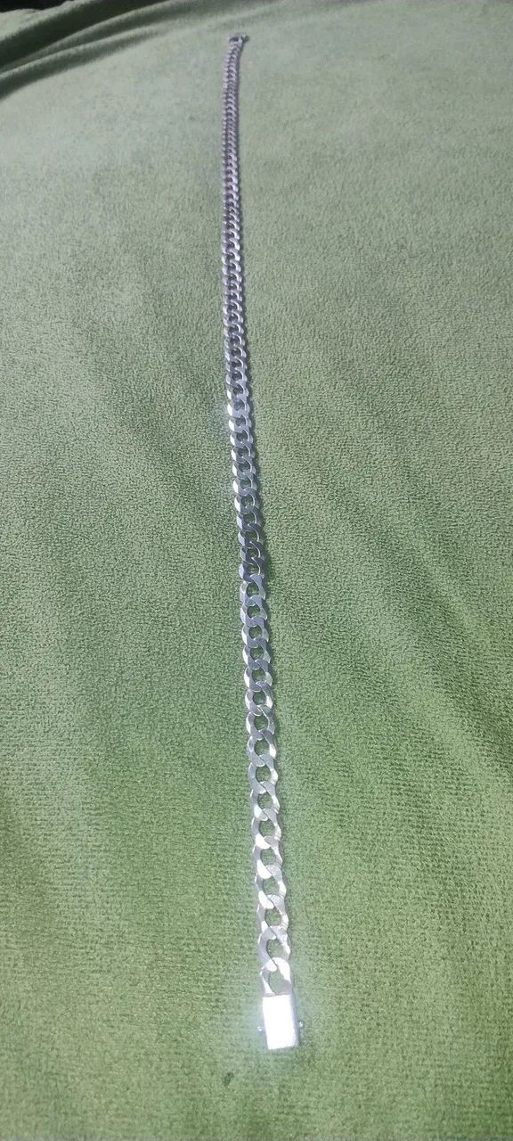 Corrente Prata 925 Grumet 10mm Seminova - Foto 4