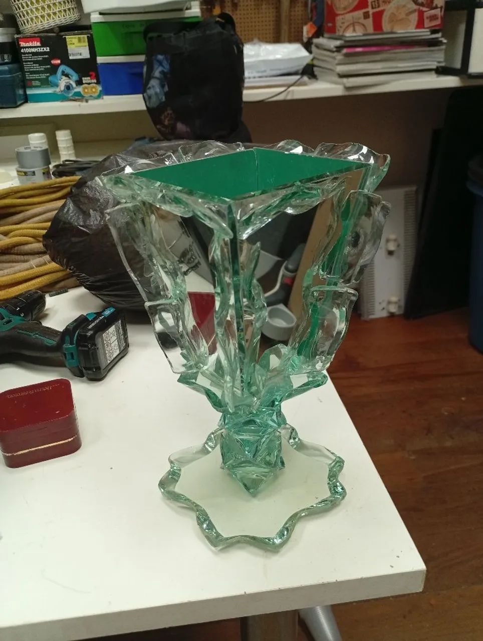 Vaso de vidro retrô  - Foto 2