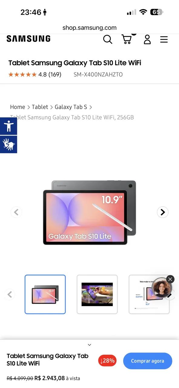 Tablet Samsung s10 lite 256 gb 5g - Foto 3