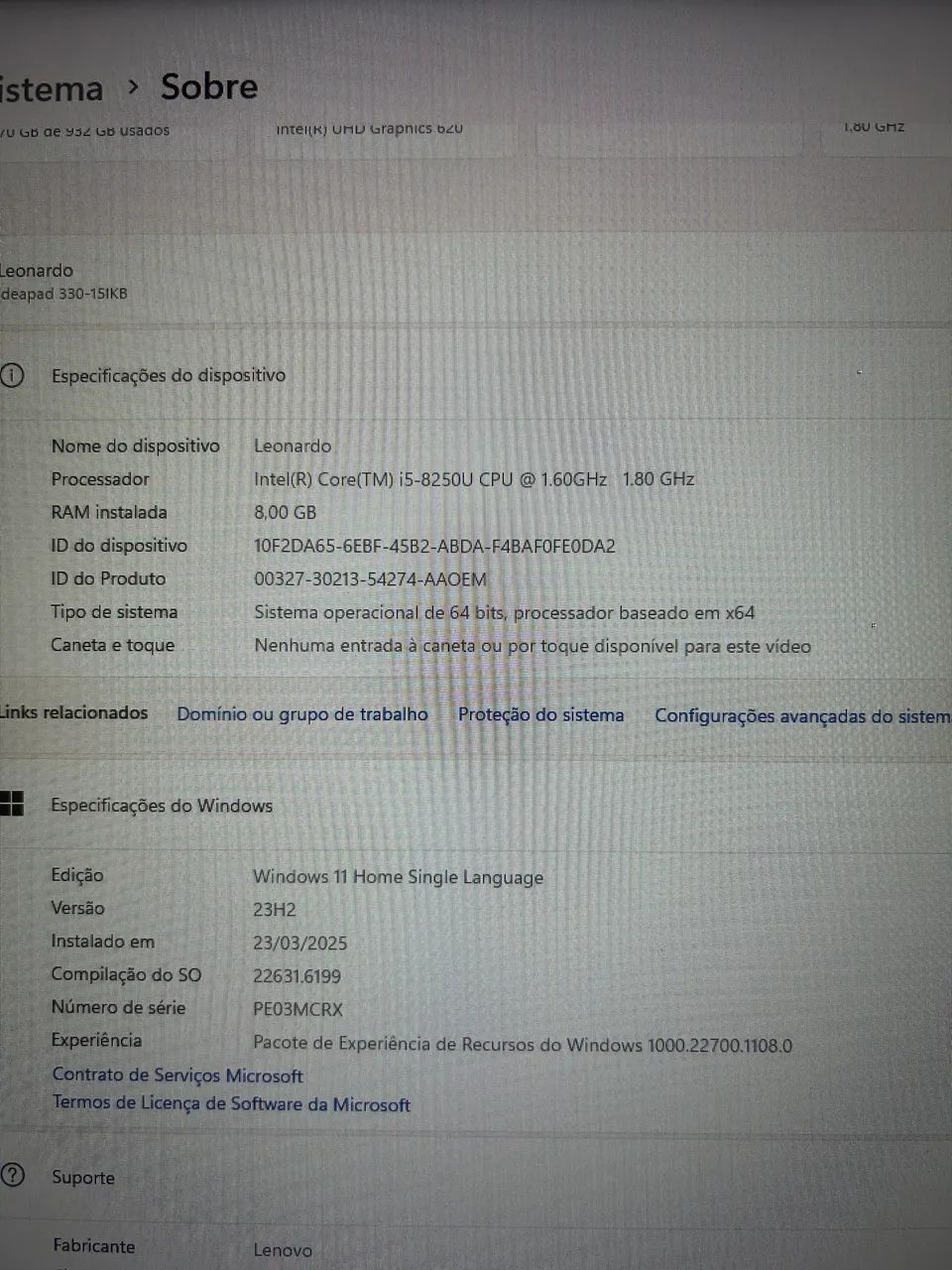 Notebook Lenovo Ideapad 330 15 IKB - Foto 5