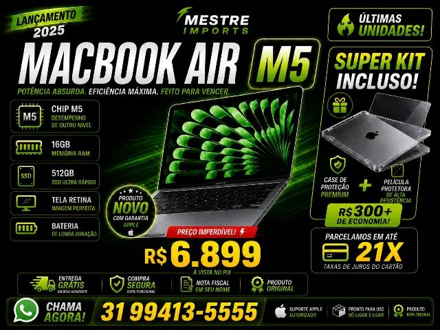 MacBook Air M5 512GB Promoção Últimas Unidades - Notebooks