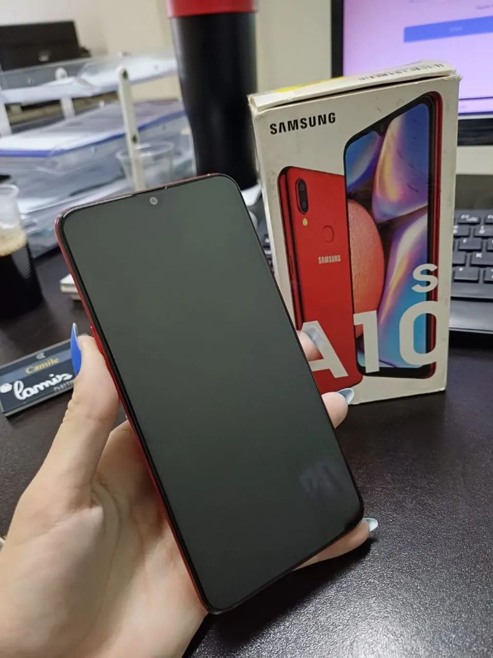 Celular A10s - Usado, em perfeito estado de conservação 