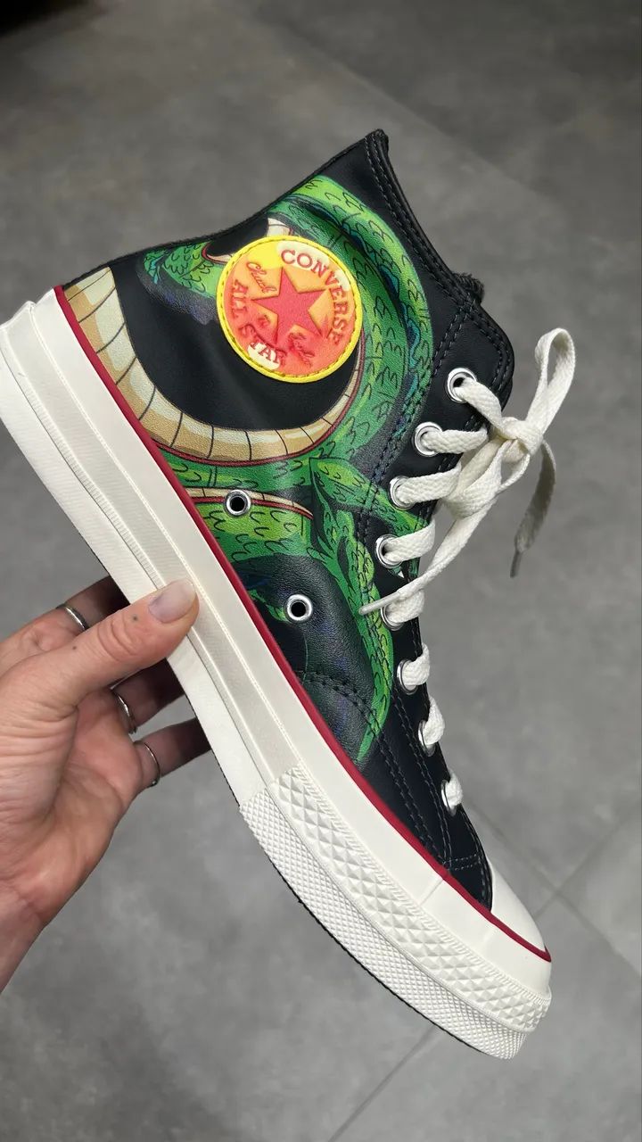 wan♡wan wan♡wan Tênis Converse Chuck 70 Hi Dragon Ball Z Black Cyber