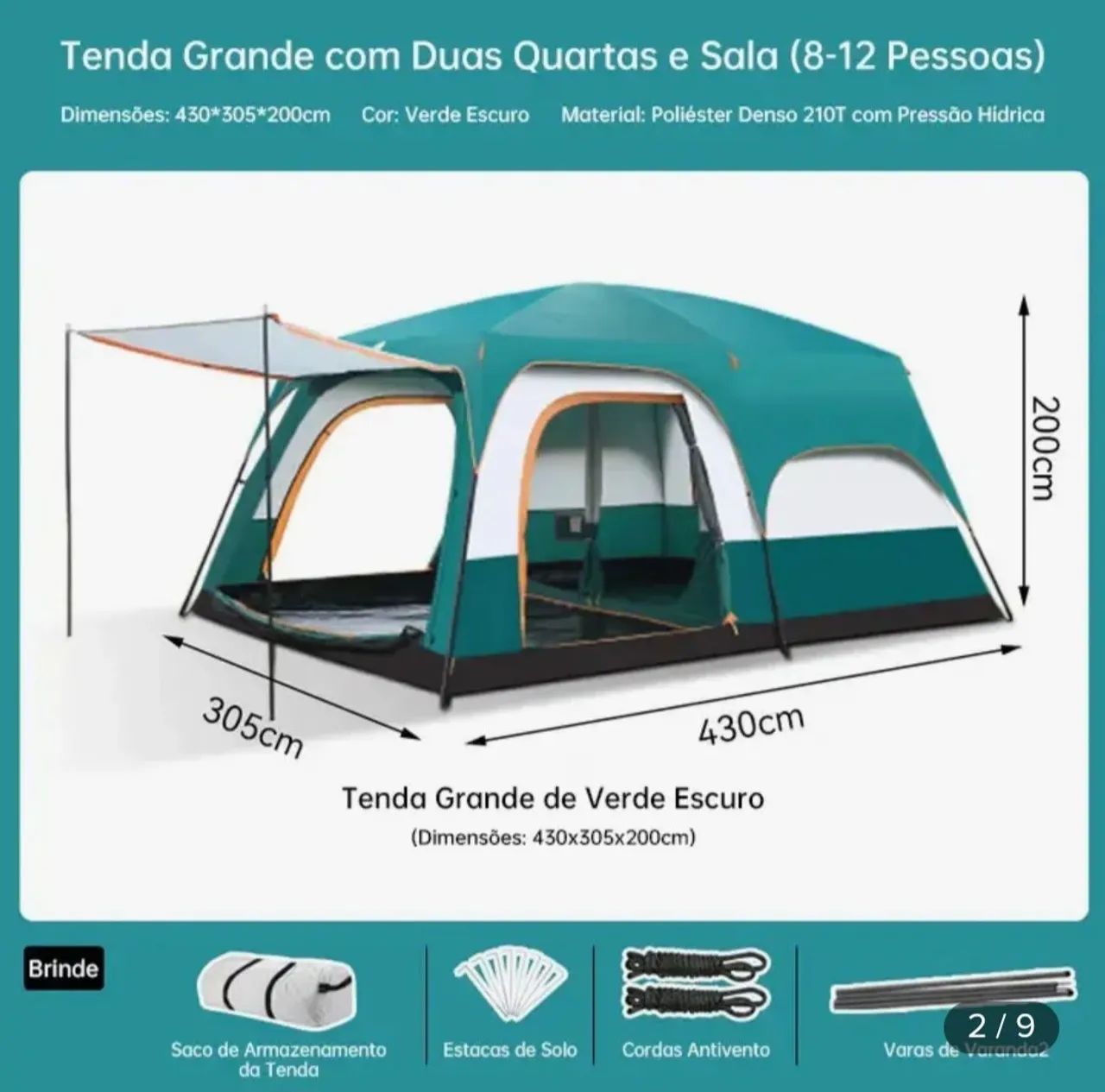 Barraca de Camping 6 até 12 pessoas - Foto 3