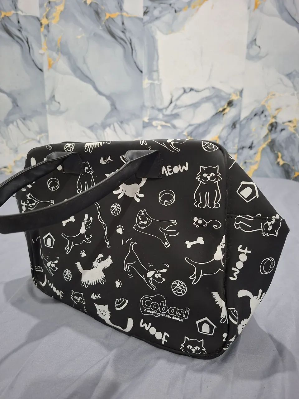 Bolsa Preta Estampada Resistente - Foto 4