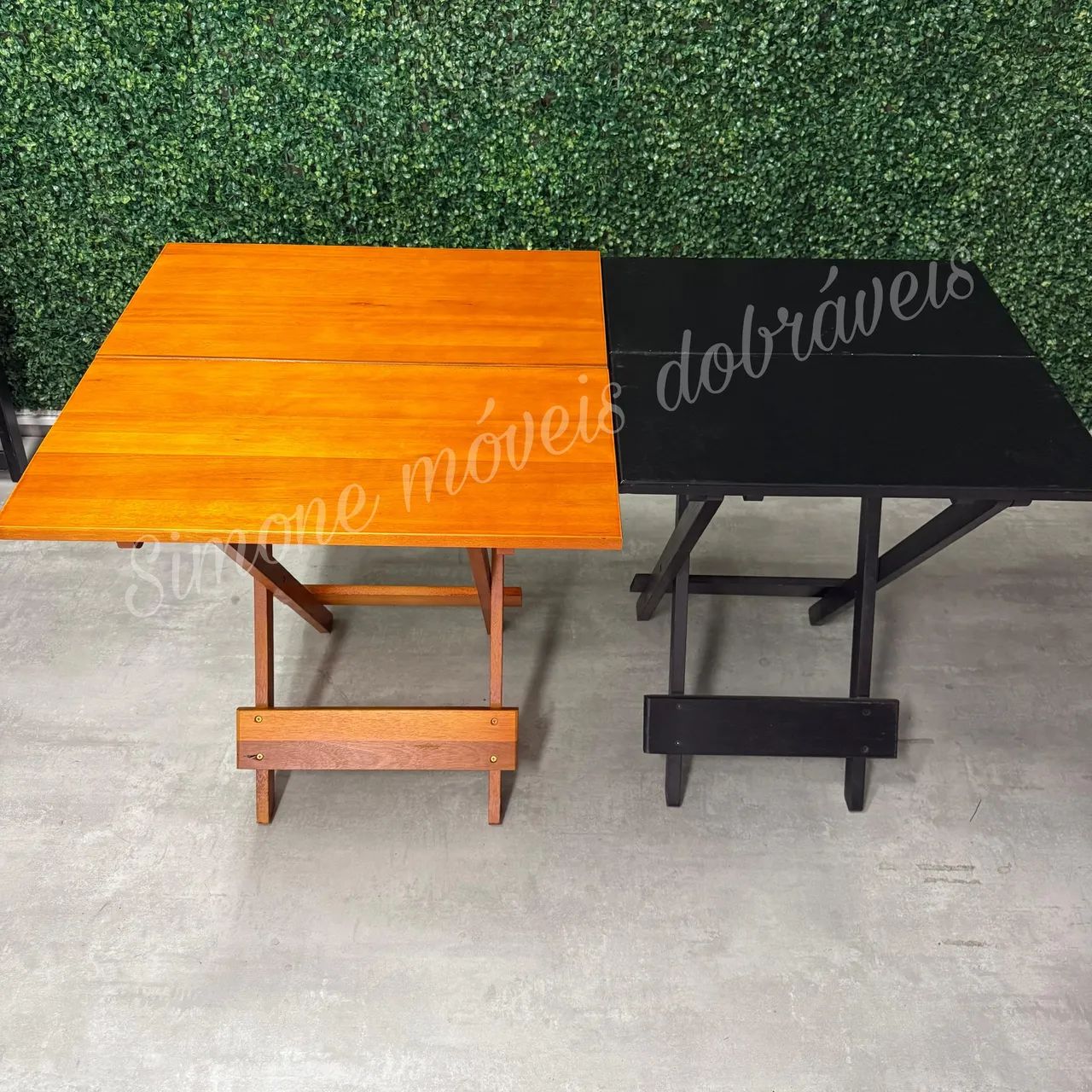 Mesa dobravel 70x70 em madeira maciça - Foto 3
