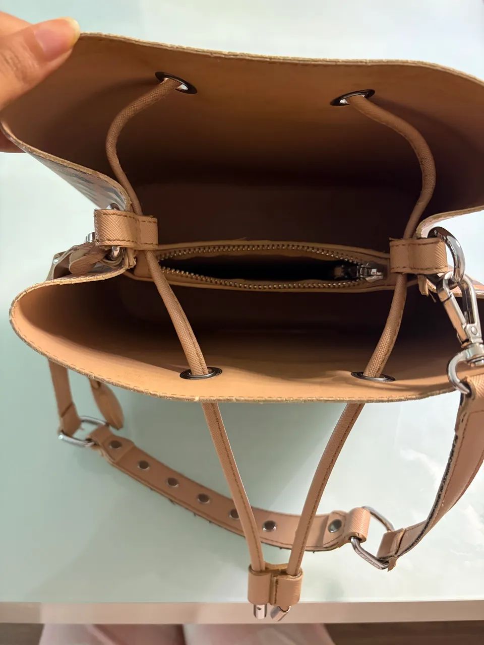 Bolsa Santa lolla - quadriculada rosa - Foto 5