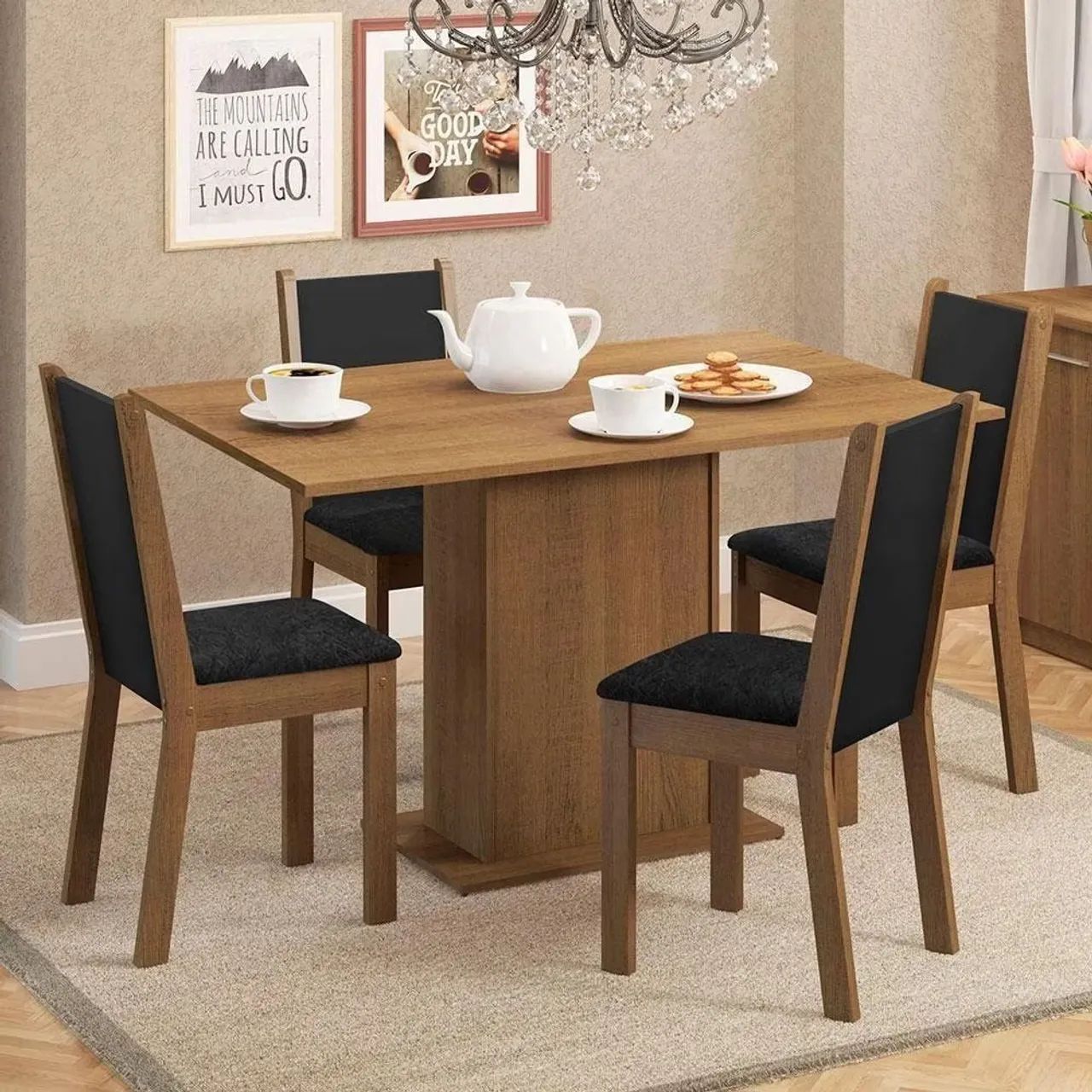 conj de mesa com 4 cadeiras nova  - Foto 2