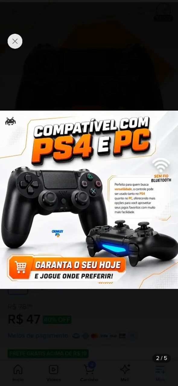 controle ps4 - Foto 3