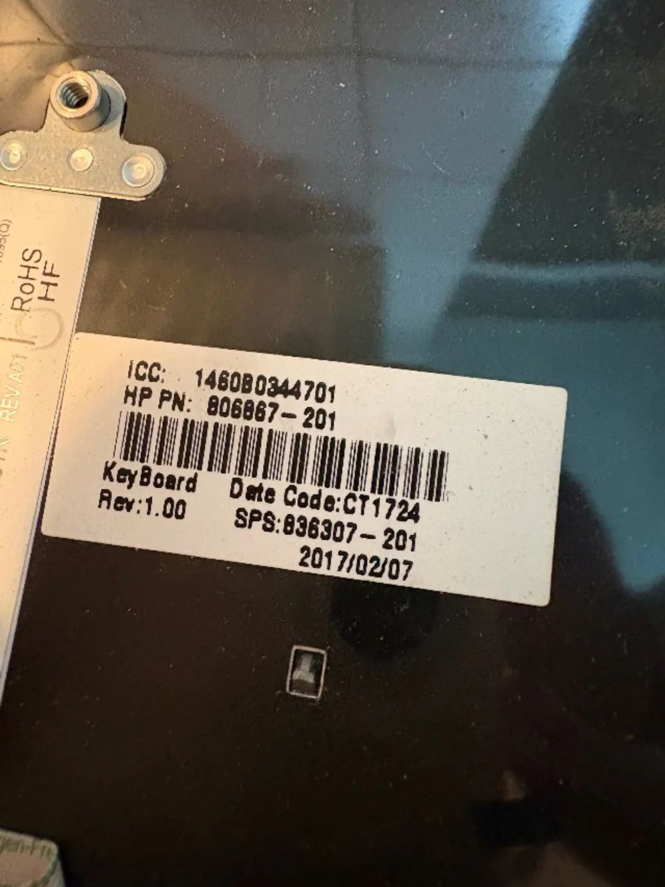Teclado para notebook HP 806867-201  sucata -  leia - Foto 2