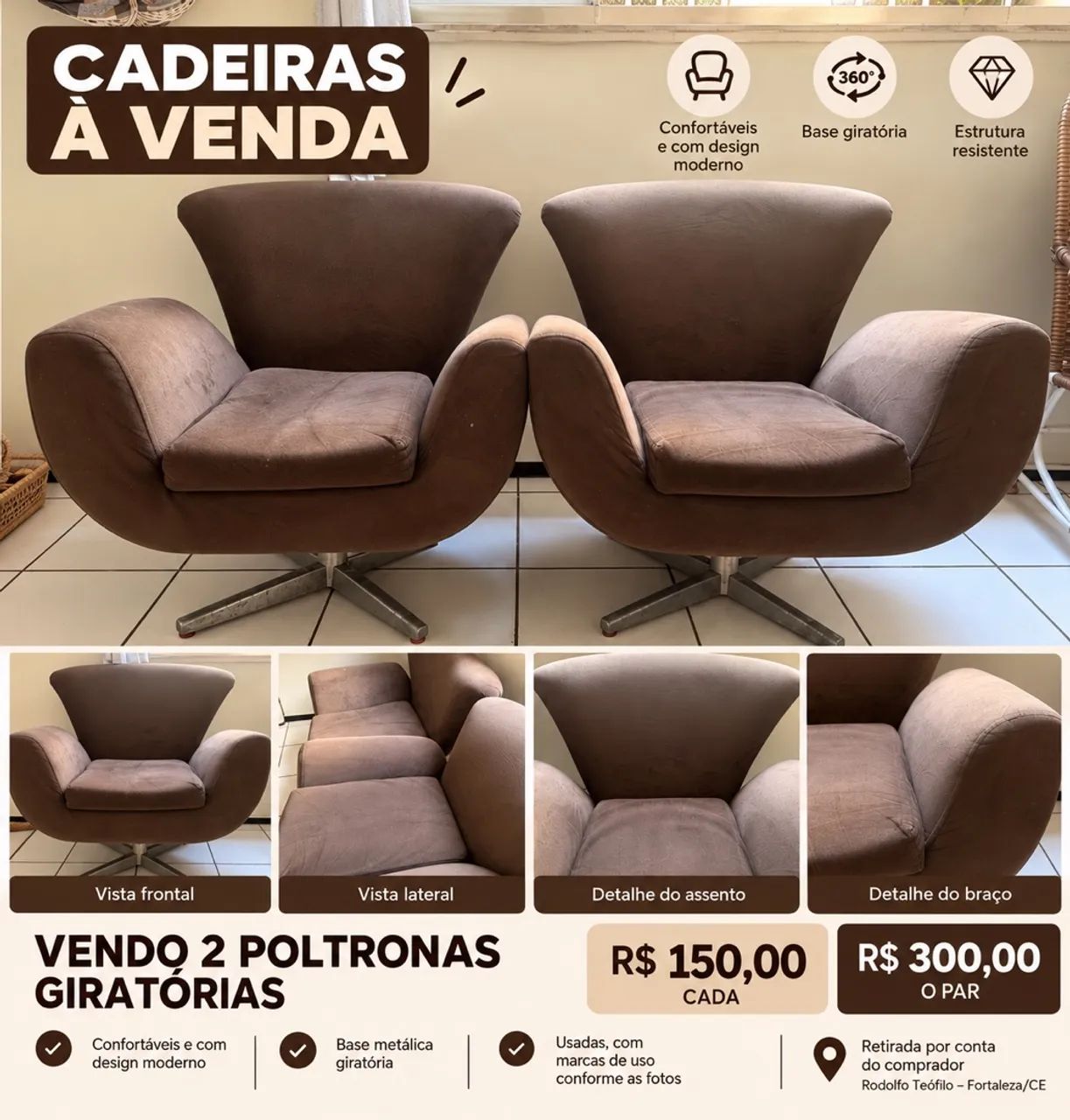 CADEIRAS GIRATÓRIAS 