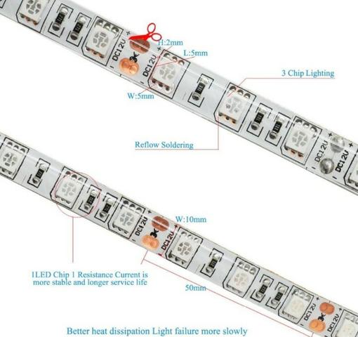 COD-CP325 1 Metro Fita Led Full Spectrum Indoor Grow 7red 1blue Cultivo Aquario - Foto 5