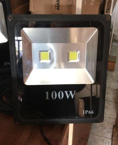 Lote 15 refletores led branco 100w Ip66 novos. Venda apenas do lote nessa superpromoção