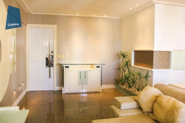 Apartamento mobiliado para locação, 130m² 3 suítes 3 vagas, Cocó, Fortaleza. - Foto 7