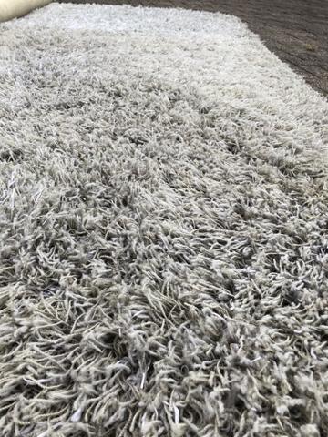 Tapete Tapis Cinza Peludo
