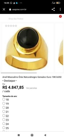 Anel Masculino em Ouro 18 K / 750 Magnífico. - Foto 5