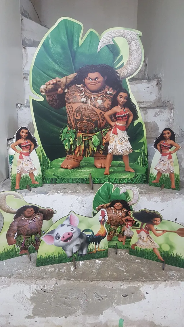 Painel da moana bebe e adulta extra, extra