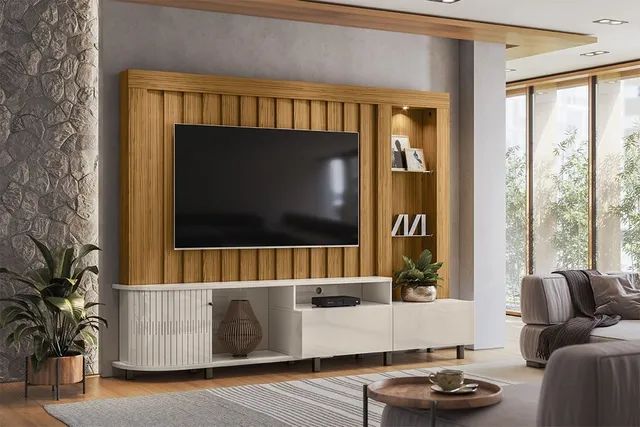 Sala home rack painel bancada - Foto 3