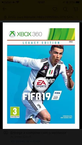 Combo Fifa 19 + 4 Jogos Xbox 360 Digital